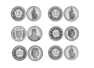 Les pièces Franc Suisse