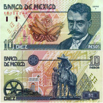 10 Pesos mexicains