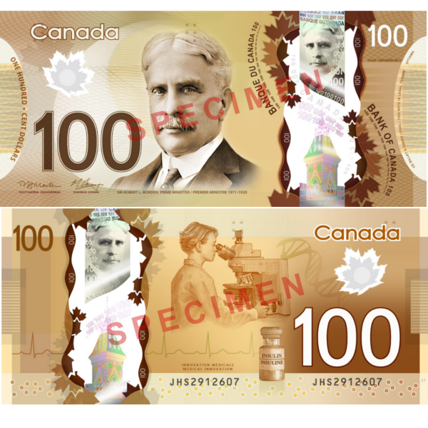 100 dollars canadiens