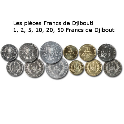 Pièces de monnaie Franc de Djibouti