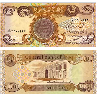 1000 Dinars iraquiens