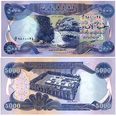 5000 Dinars iraquiens