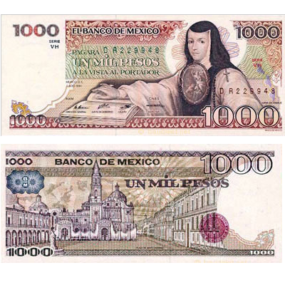 1000 Pesos mexicains