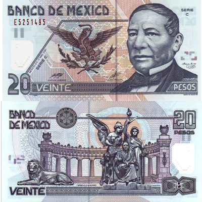 20 Pesos mexicains