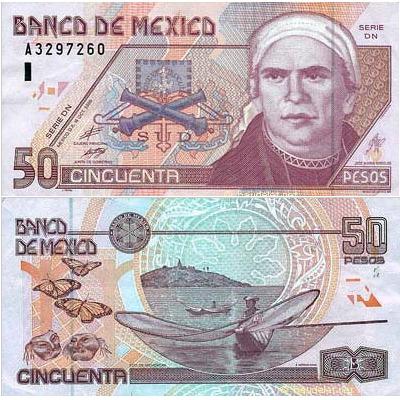 50 Pesos mexicains