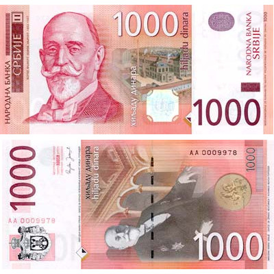 1000 Dinars de Serbie