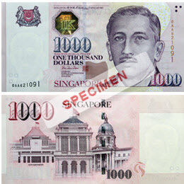 1000 Dollars de Singapour