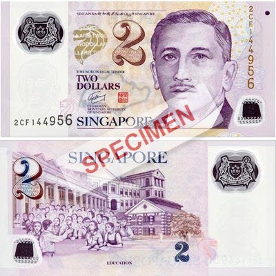 2 Dollars de Singapour