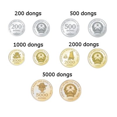 Pièces de monnaie Dong
