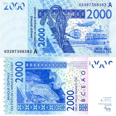 Billet de 2000 Francs CFA