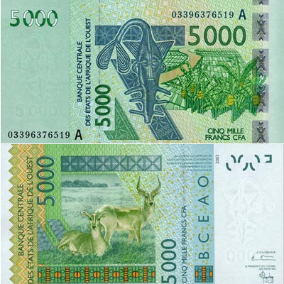 Billet de 5000 Francs CFA